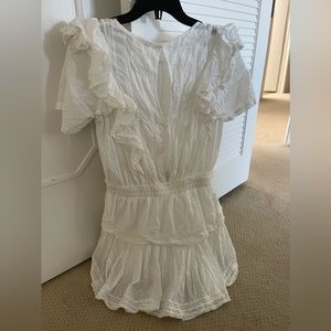 Love shack fancy Natasha dress in white! Size large. Worn once !!!!